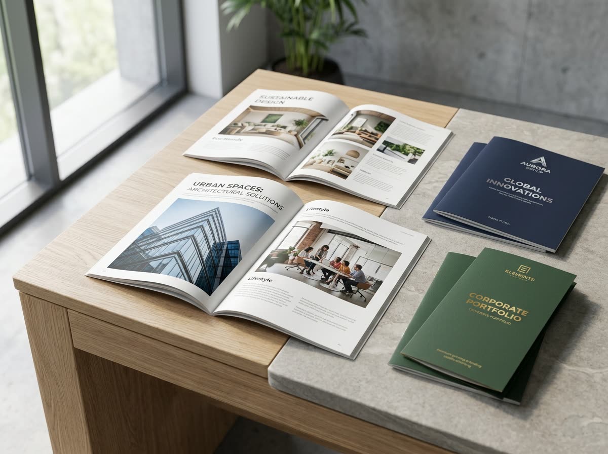 Professionally printed brochures and product catalogues