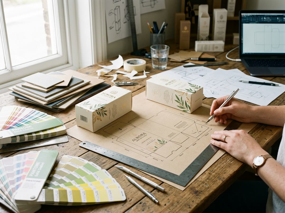 Custom packaging design with dieline engineering, artwork and layouts that reflect your brand
