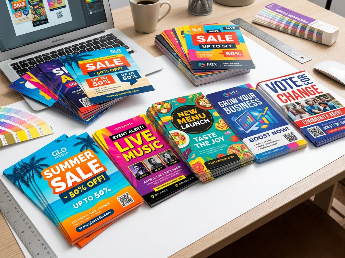 Colour flyers and promotional print materials