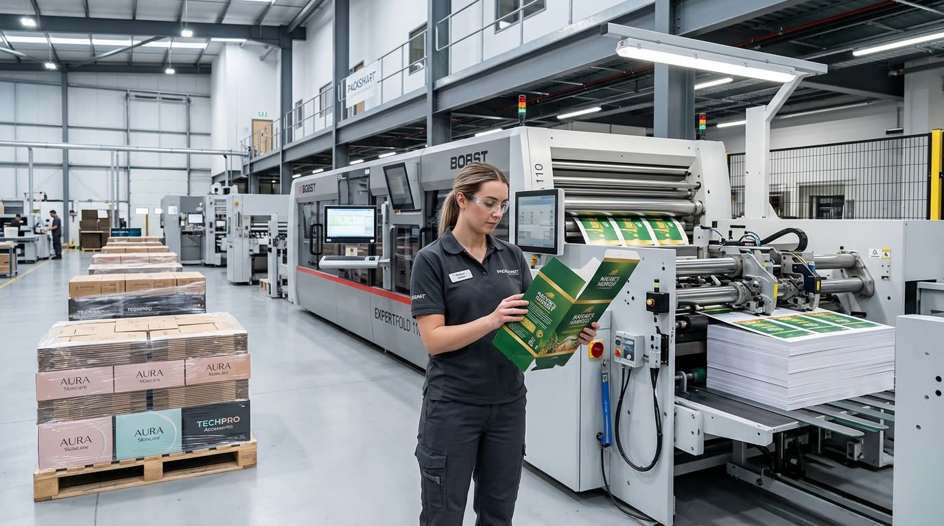 Automated packaging production, die-cutting, folding and box printing facility in Coimbatore