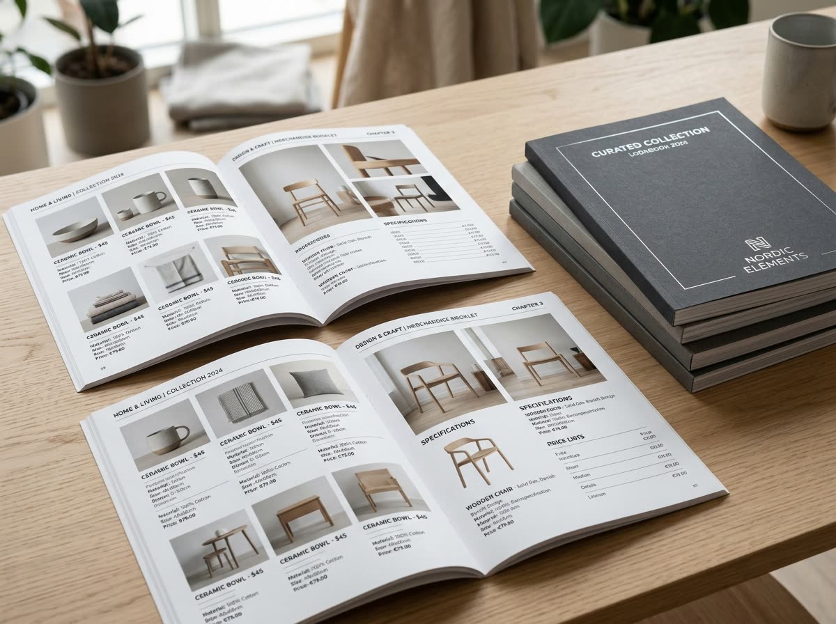 Product catalogues with clear product information customers can browse and keep
